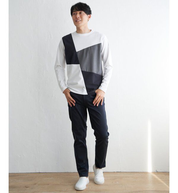 ikka「ブロックスポンチロンT」|Tシャツ・カットソー|