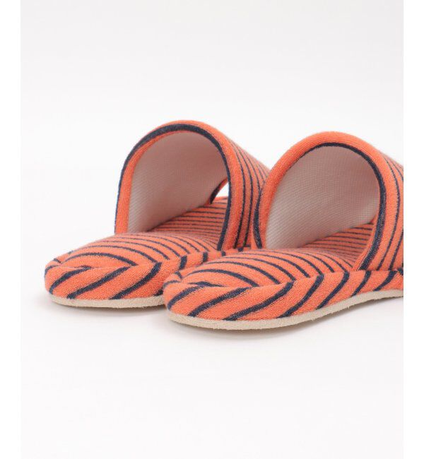 TOKYO DESIGN CHANNEL「パイルボーダー外縫いスリッパ」|ルームシューズ|