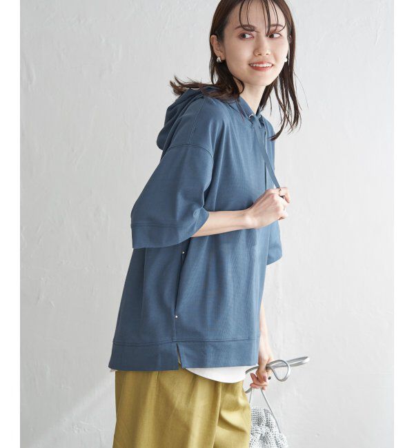 ikka「【親子おそろい】コットンUSAミニワッフルポケ付きパーカー」|パーカー|