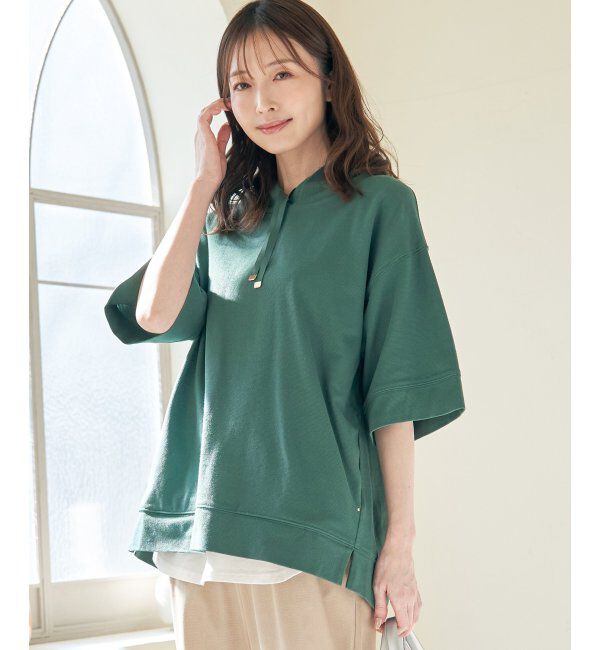 ikka「【親子おそろい】コットンUSAミニワッフルポケ付きパーカー」|パーカー|