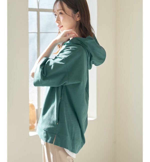 ikka「【親子おそろい】コットンUSAミニワッフルポケ付きパーカー」|パーカー|