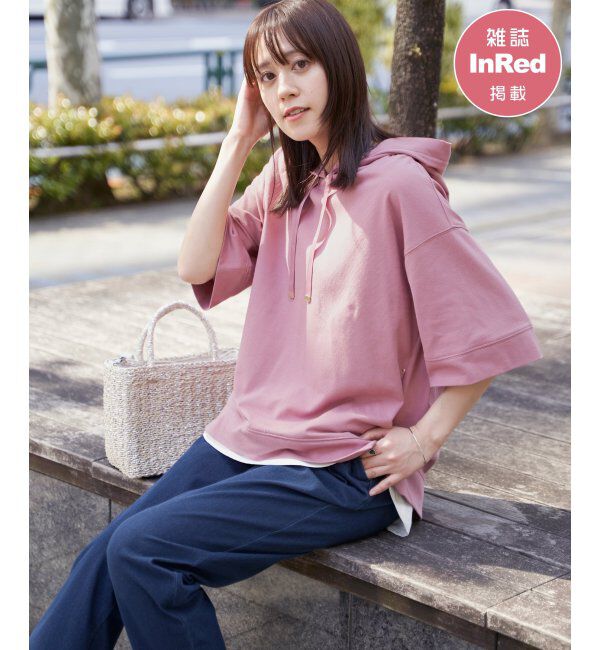 ikka「【親子おそろい】コットンUSAミニワッフルポケ付きパーカー」|パーカー|ピンク