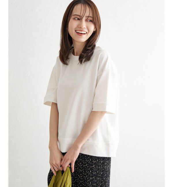 ikka「コットンUSAミニ裏毛半袖Tシャツ」|Tシャツ・カットソー|