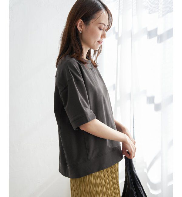 ikka「コットンUSAミニ裏毛半袖Tシャツ」|Tシャツ・カットソー|