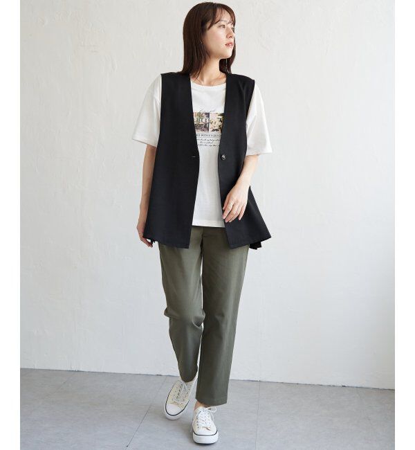 ikka「ドライタッチサイドスリットジレ」|ダウンベスト・ベスト|