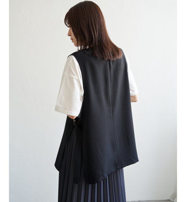 ikka「ドライタッチサイドスリットジレ」|ダウンベスト・ベスト|