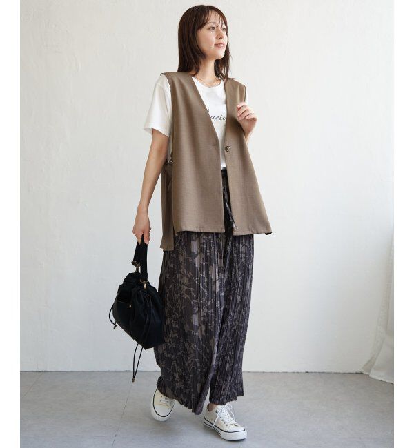 ikka「ドライタッチサイドスリットジレ」|ダウンベスト・ベスト|