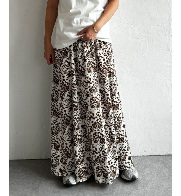 Lbc with Life「プリントマーメイドスカート」|スカート|ブラウン