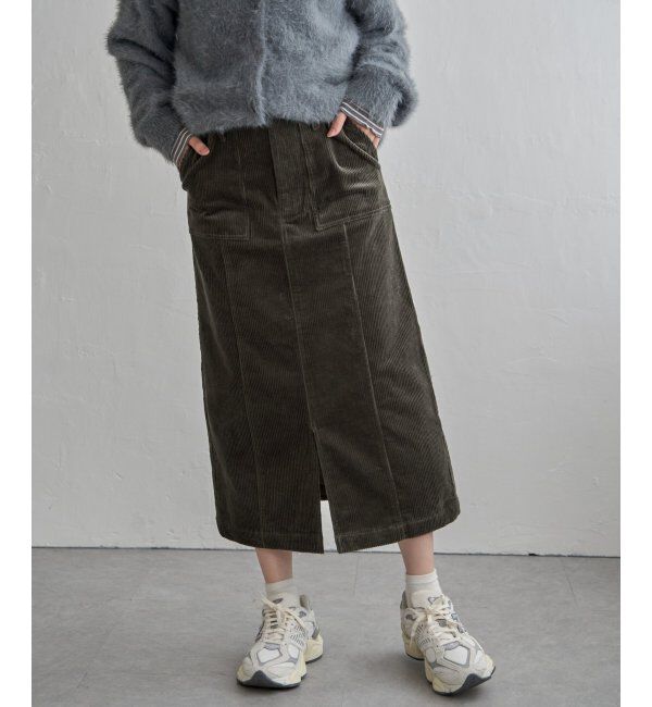 Lbc with Life「コーデュロイIラインスカート」|スカート|チャコール