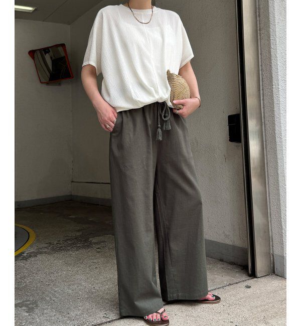 Lbc with Life「リネン混タッセルベルトイージーパンツ」|その他|