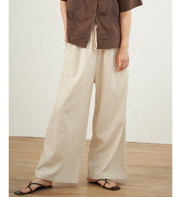 Lbc with Life「リネン混タッセルベルトイージーパンツ」|その他|