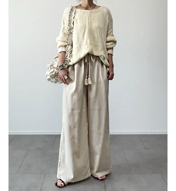 Lbc with Life「リネン混タッセルベルトイージーパンツ」|その他|