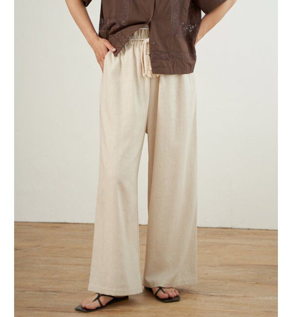 Lbc with Life「リネン混タッセルベルトイージーパンツ」|その他|