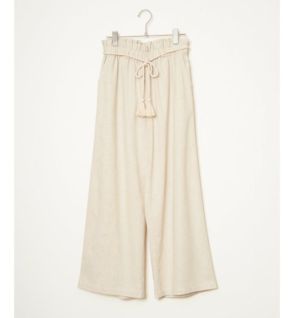 Lbc with Life「リネン混タッセルベルトイージーパンツ」|その他|