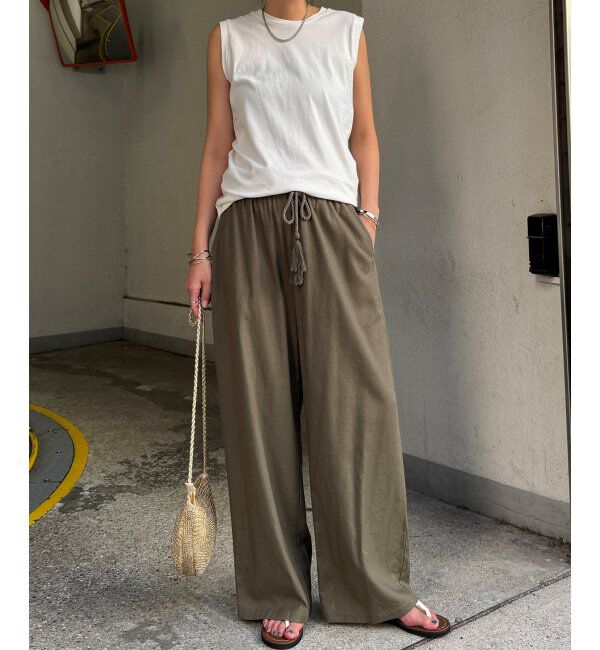 Lbc with Life「リネン混タッセルベルトイージーパンツ」|その他|