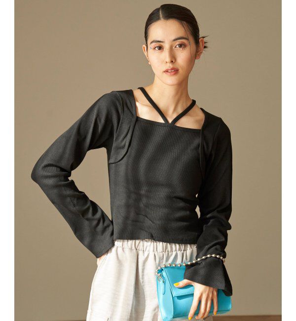 VENCE share style「リブボレロ風トップス」|Tシャツ・カットソー|