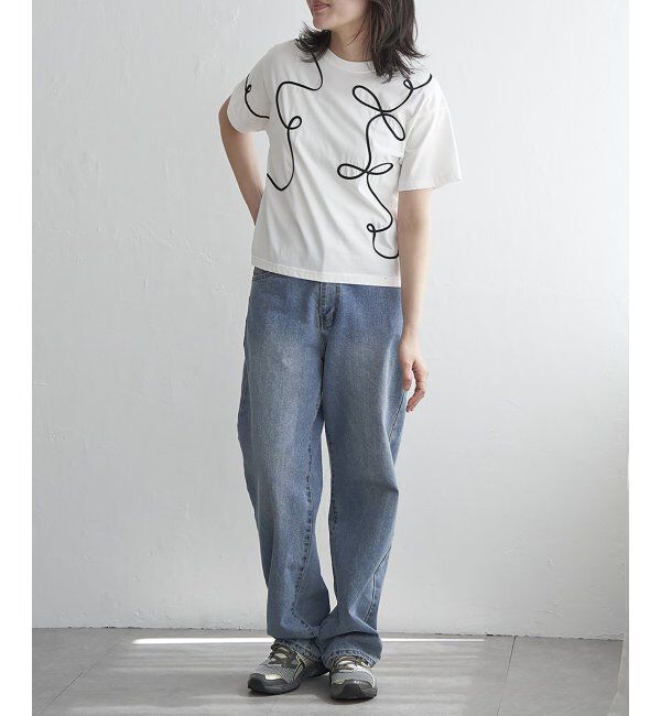 VENCE share style「コード刺繍Tシャツ」|Tシャツ・カットソー|
