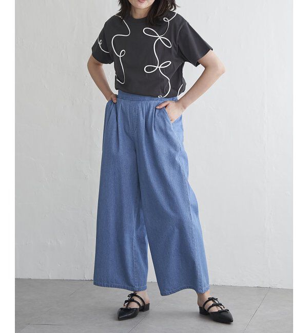 VENCE share style「コード刺繍Tシャツ」|Tシャツ・カットソー|