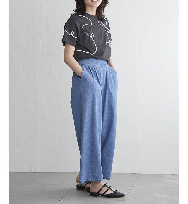 VENCE share style「コード刺繍Tシャツ」|Tシャツ・カットソー|