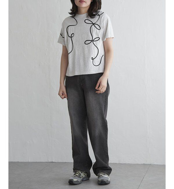 VENCE share style「コード刺繍Tシャツ」|Tシャツ・カットソー|