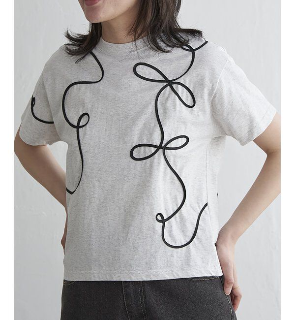 VENCE share style「コード刺繍Tシャツ」|Tシャツ・カットソー|