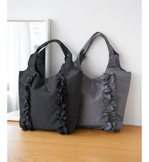 VENCE share style「軽量フリルデザイントートバッグ」|その他|ブラック
