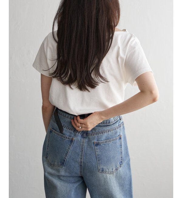 VENCE share style「綿天竺半袖ドレープTシャツ」|Tシャツ・カットソー|