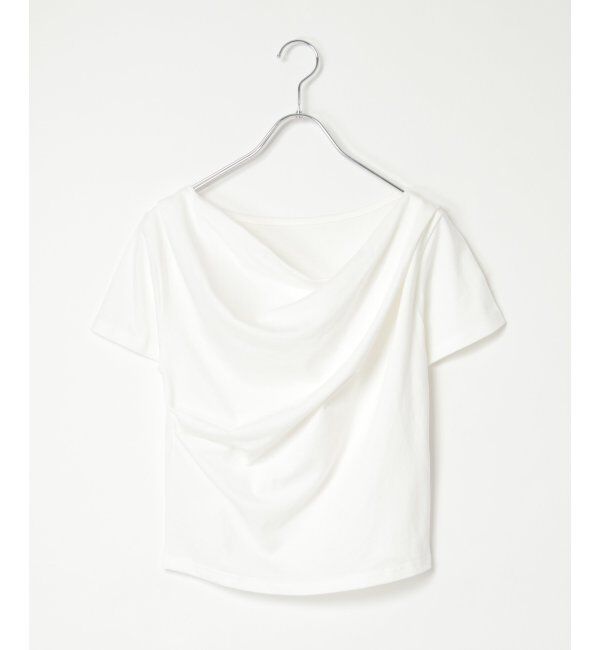 VENCE share style「綿天竺半袖ドレープTシャツ」|Tシャツ・カットソー|