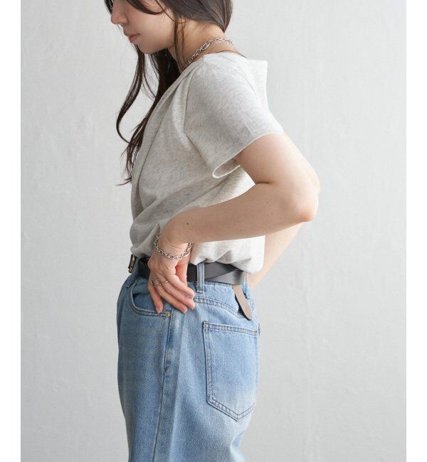 VENCE share style「綿天竺半袖ドレープTシャツ」|Tシャツ・カットソー|