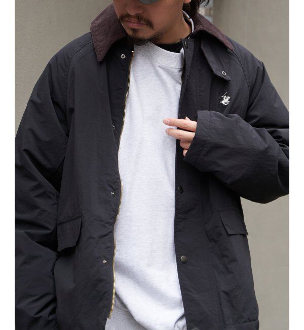 VENCE share style「BEVERLY HILLS POLO CLUB ナイロンハンティングジャケット」|ブルゾン・スタジャン|ブラック