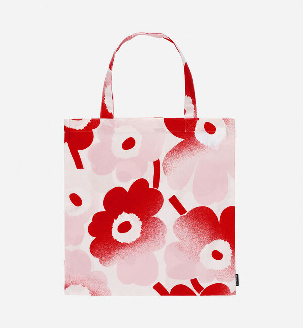 Marimekko「Unikko Haivahdys トートバッグ 44&times;43cm」|トートバッグ|ライトピンク&times;レッド