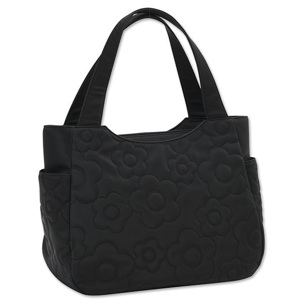 MARY QUANT「デイジーランダムキルト トート」|トートバッグ|ブラック