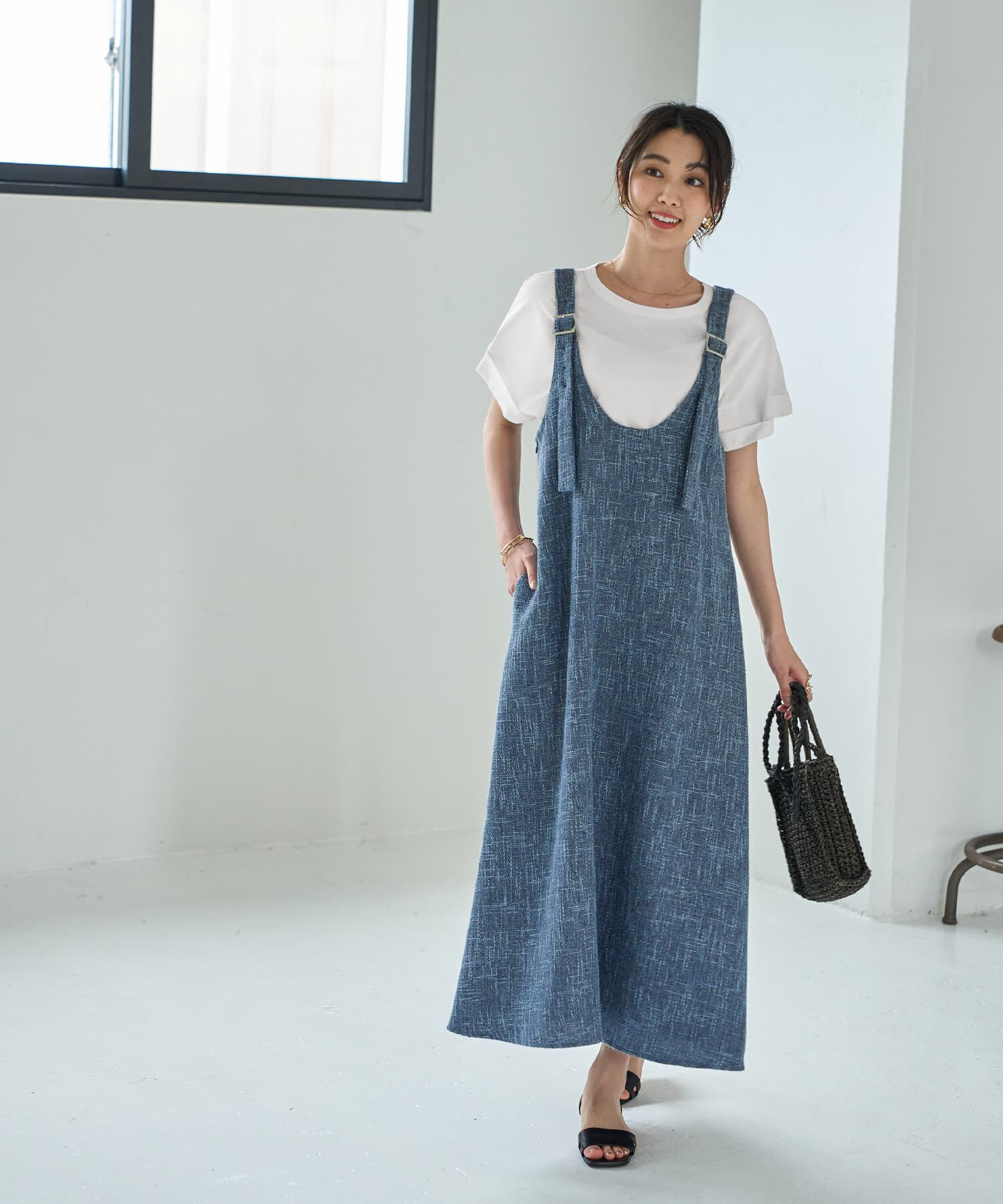 STYLE DELI「【LUXE】サマーツイードジャンパースカート」|ジャンパースカート|