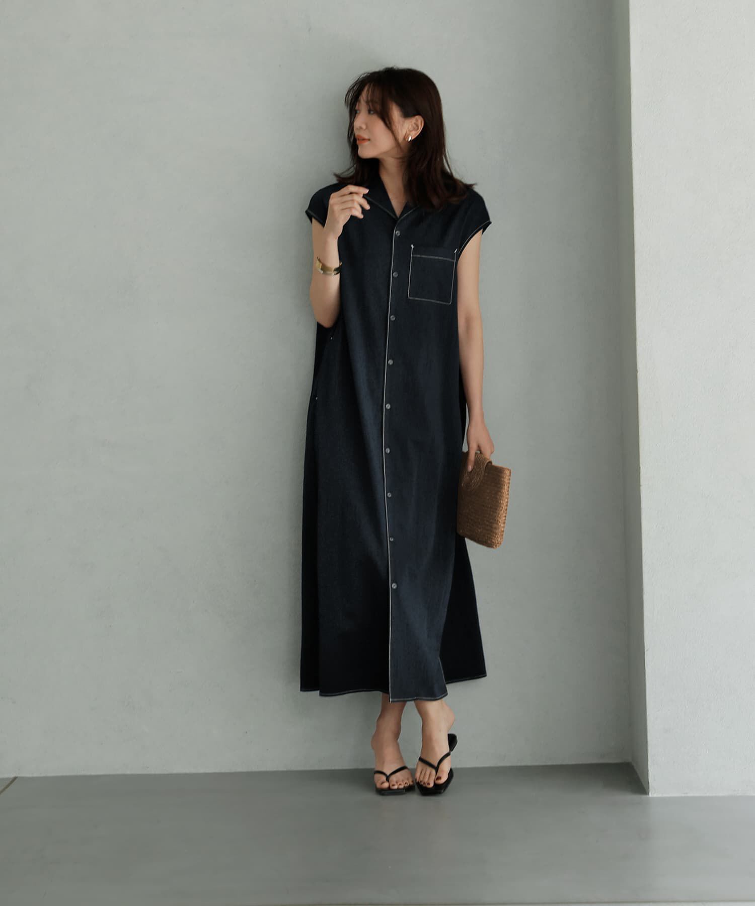 STYLE DELI「オープンカラーシャツワンピース」|ワンピース|