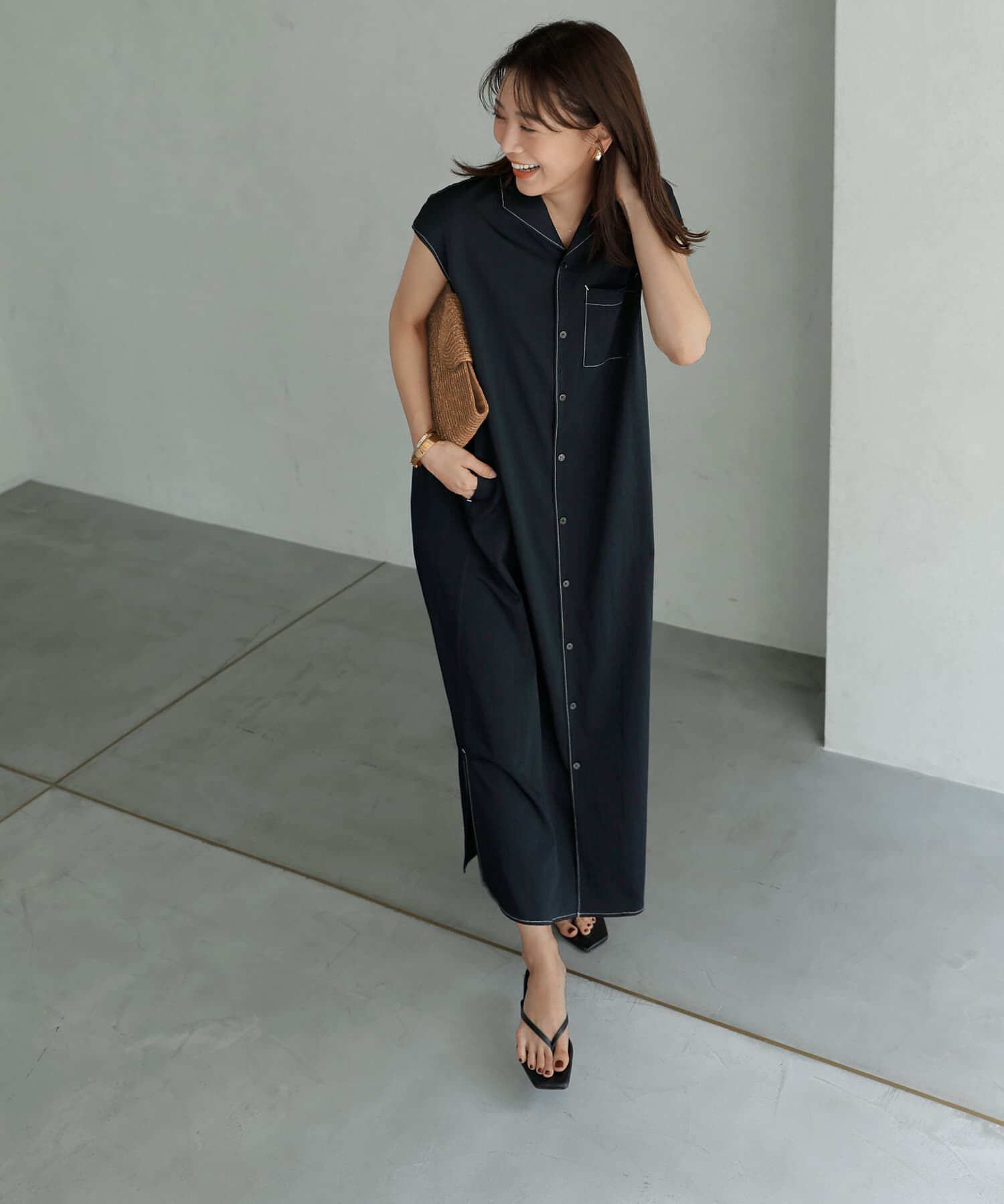 STYLE DELI「オープンカラーシャツワンピース」|ワンピース|