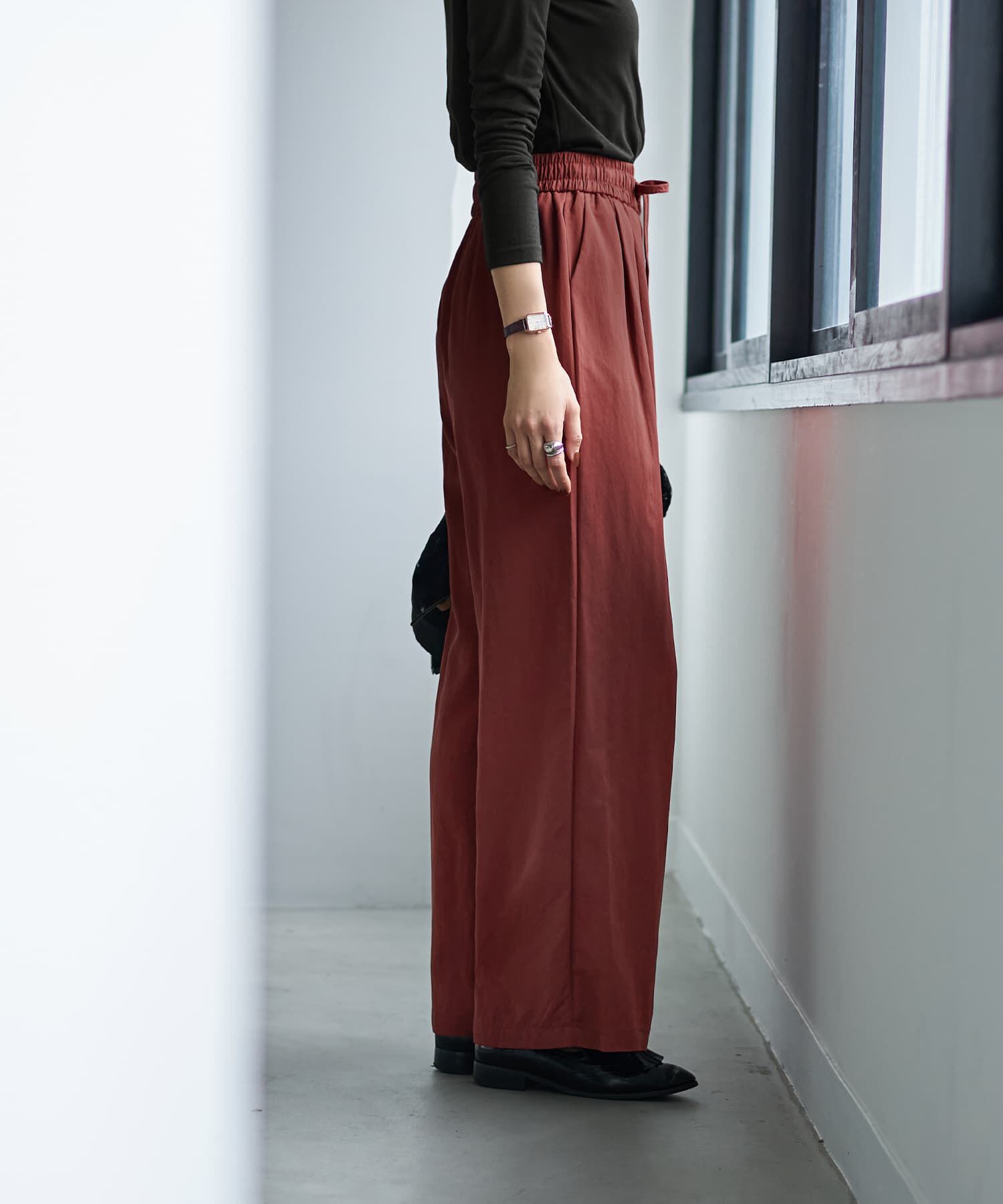 STYLE DELI「秋色シボ入りコットン混リラックスパンツ」|その他|