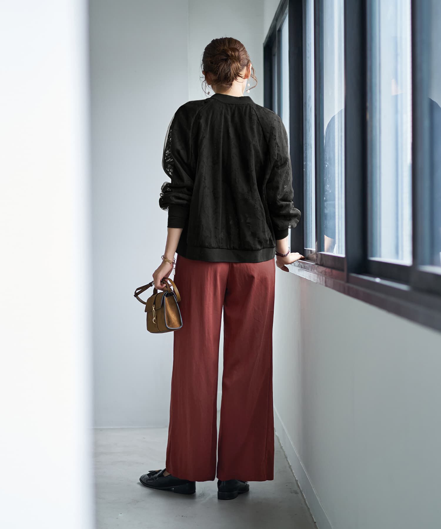 STYLE DELI「秋色シボ入りコットン混リラックスパンツ」|その他|