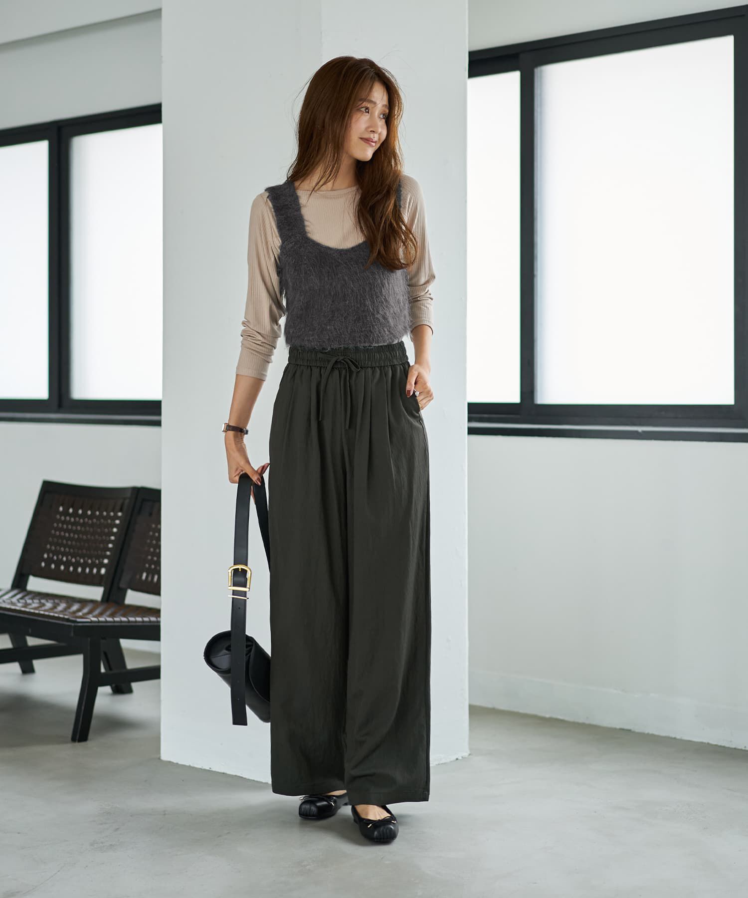 STYLE DELI「秋色シボ入りコットン混リラックスパンツ」|その他|