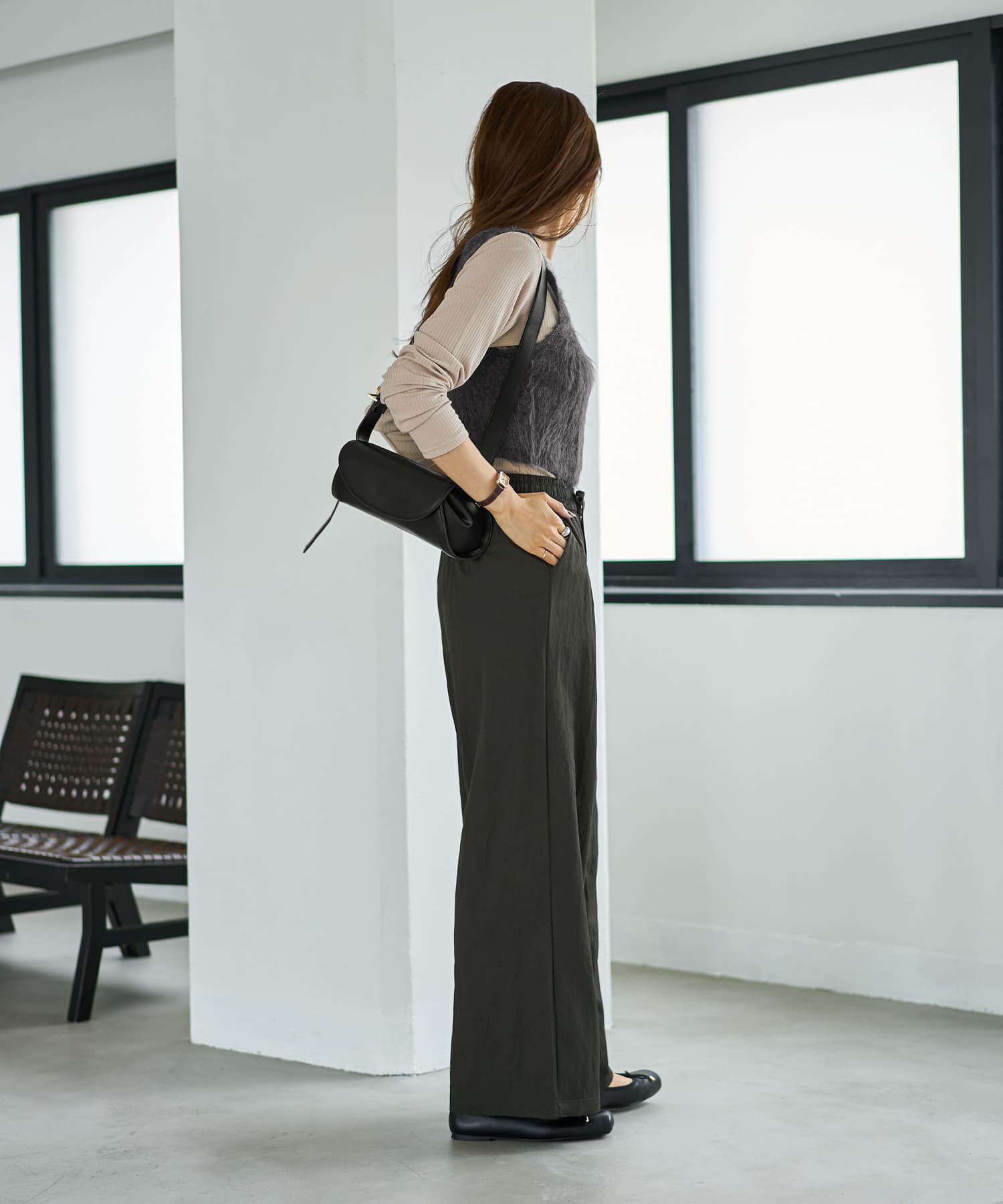 STYLE DELI「秋色シボ入りコットン混リラックスパンツ」|その他|