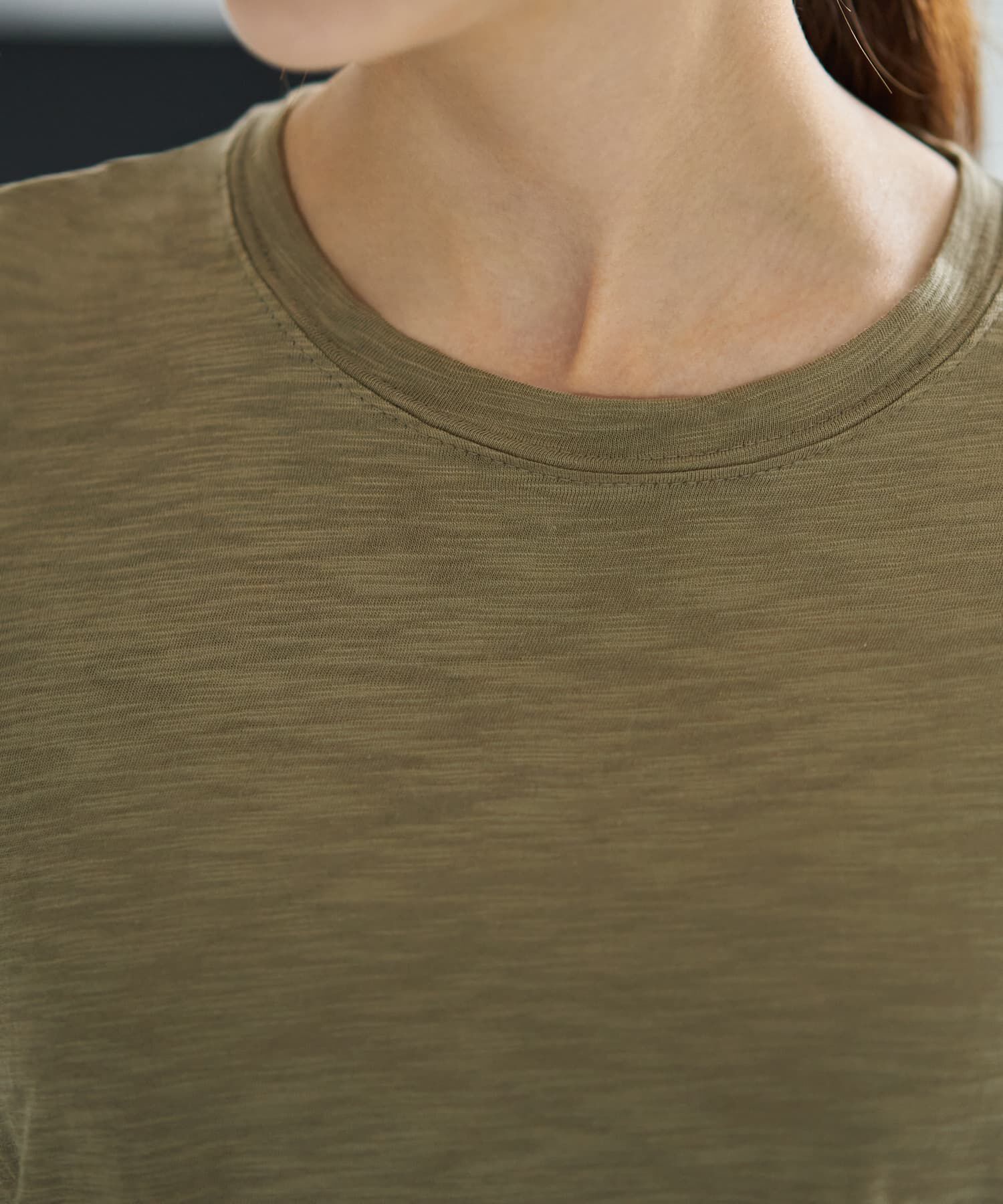 STYLE DELI「こなれたスラブ生地の下腹丈長袖Tシャツ」|Tシャツ・カットソー|