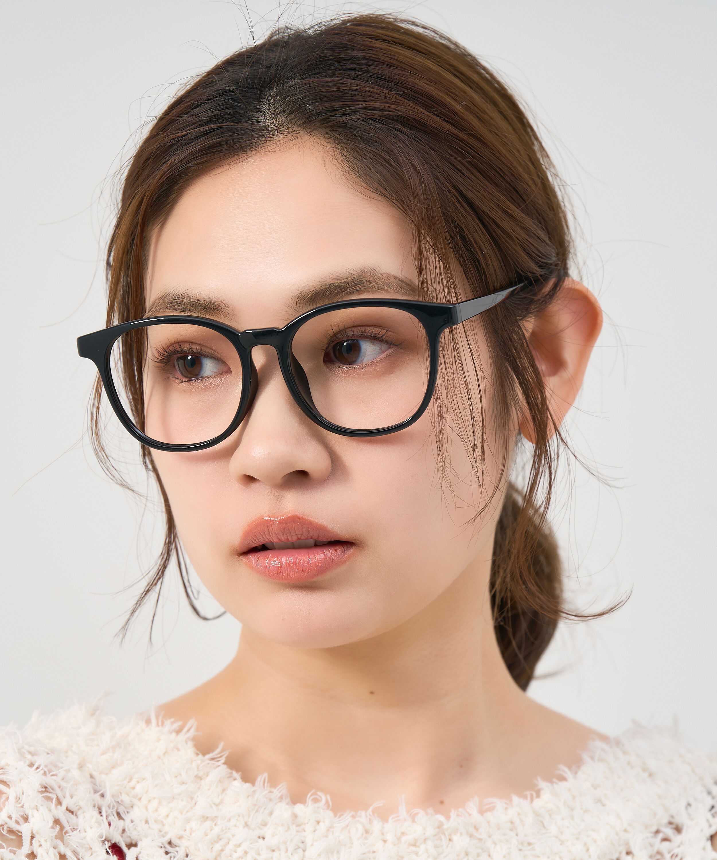  「Zoff | ウェリントン型 メガネ クリアフレーム 黒縁 伊達メガネ レンズ交換券付き」|メガネ|