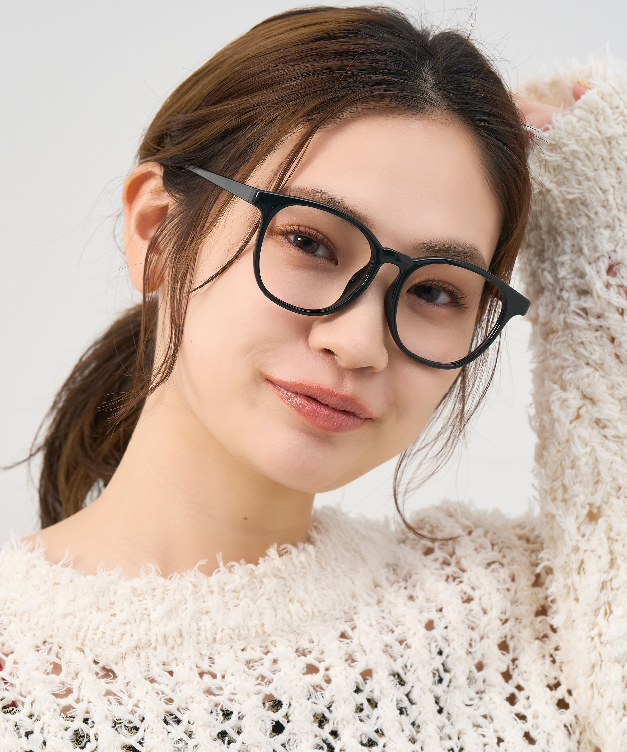  「Zoff | ウェリントン型 メガネ クリアフレーム 黒縁 伊達メガネ レンズ交換券付き」|メガネ|