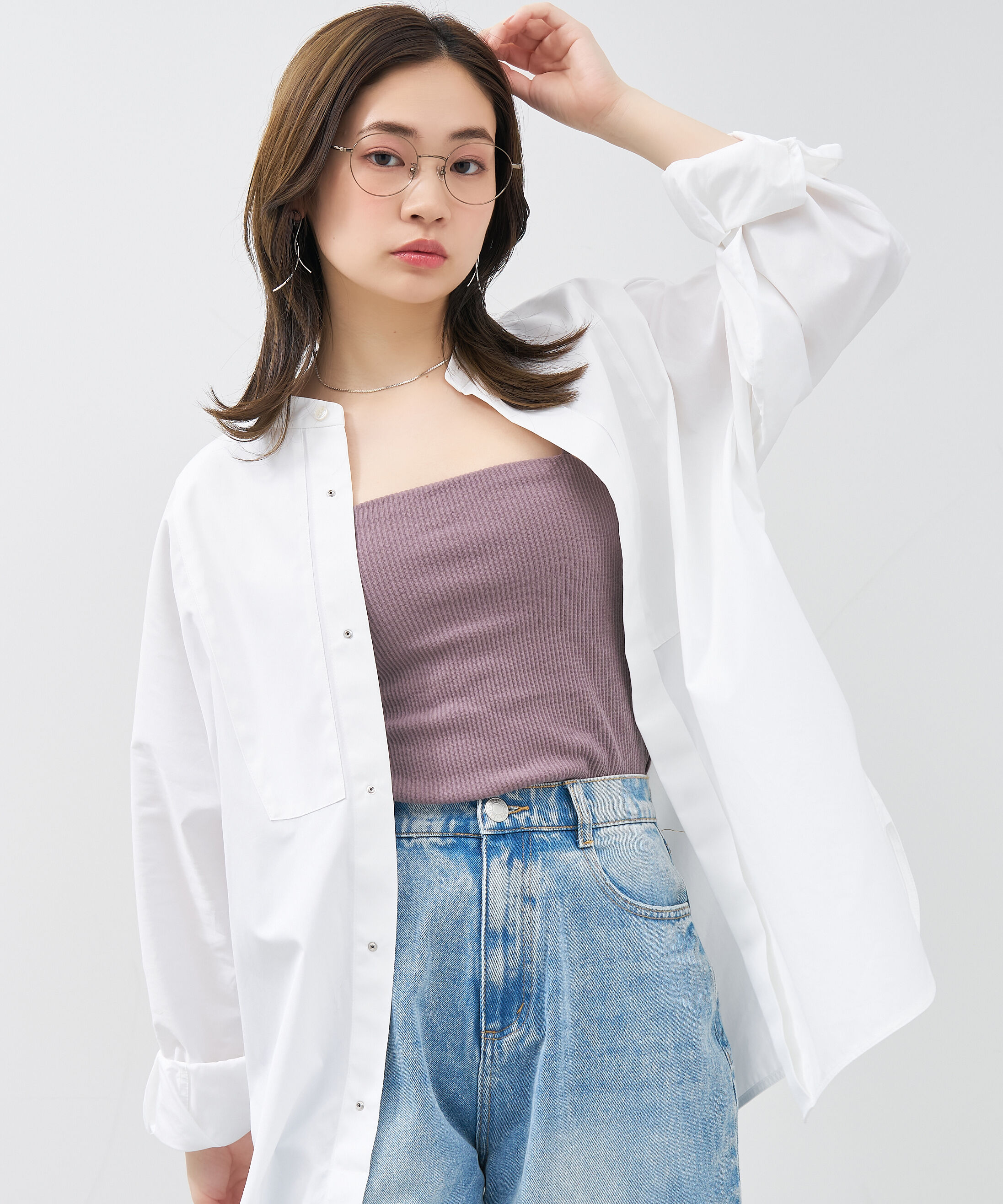  「ボストン型 華奢なラインで大人可愛い メガネ｜大きめサイズ 小顔効果 メタルフレーム レンズ交換券付き」|メガネ|