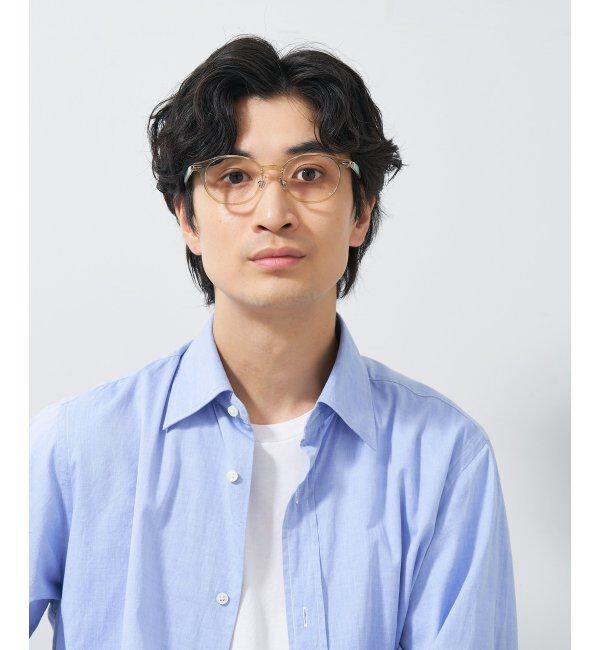  「ボストン型 メガネ│ズレ落ちにくい レザー調のラバーテンプルがオシャレなフレーム｜ レンズ交換券付」|メガネ|