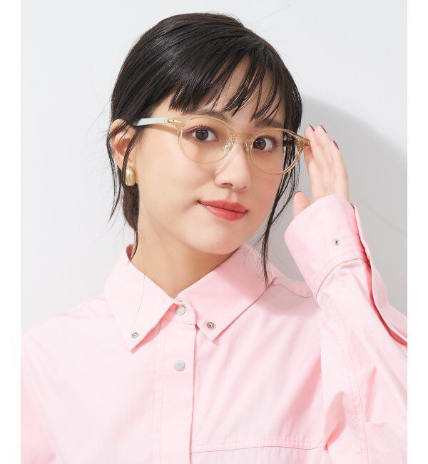  「ボストン型 メガネ│ズレ落ちにくい レザー調のラバーテンプルがオシャレなフレーム｜ レンズ交換券付」|メガネ|