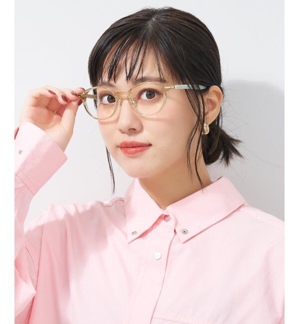  「ボストン型 メガネ│ズレ落ちにくい レザー調のラバーテンプルがオシャレなフレーム｜ レンズ交換券付」|メガネ|