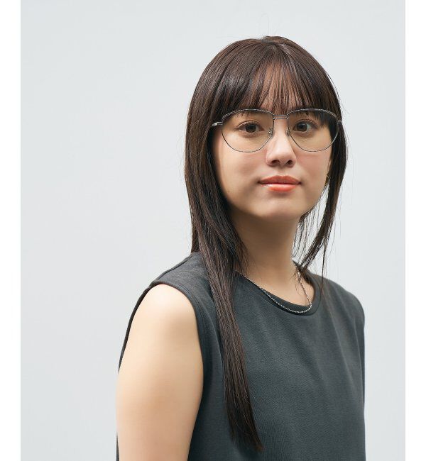  「Zoff｜takashi kumagai ウェリントン型 サングラス メタルフレーム｜ツーブリッジ｜紫外線対策 UVカット  」|サングラス|シルバー