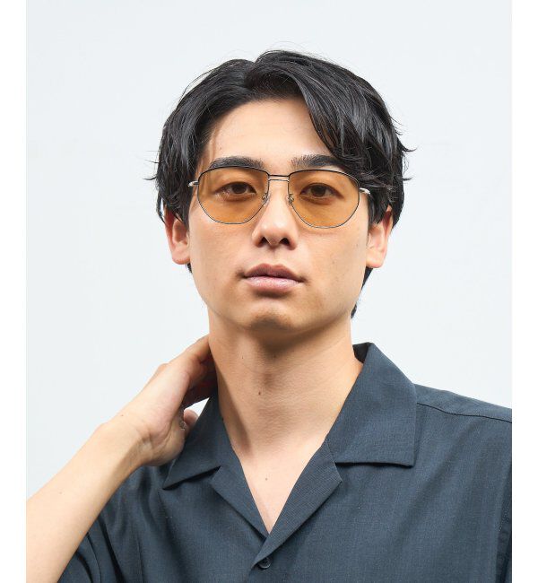  「Zoff｜takashi kumagai ウェリントン型 サングラス メタルフレーム｜ツーブリッジ｜紫外線対策 UVカット  」|サングラス|