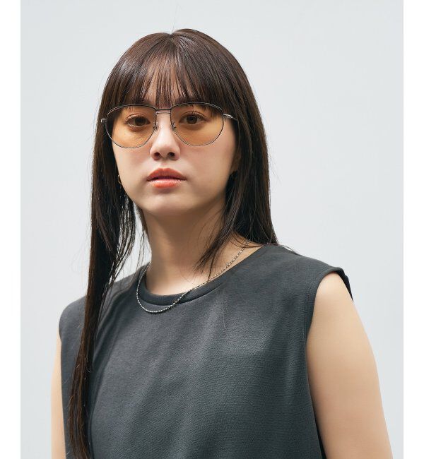  「Zoff｜takashi kumagai ウェリントン型 サングラス メタルフレーム｜ツーブリッジ｜紫外線対策 UVカット  」|サングラス|