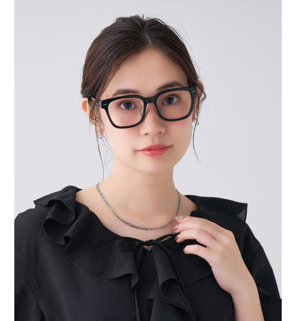  「 ウェリントン型 メガネ | 四角 黒縁フレーム 伊達めがね 度付きユニセックス  CLASSIC  レンズ交換券付」|メガネ|